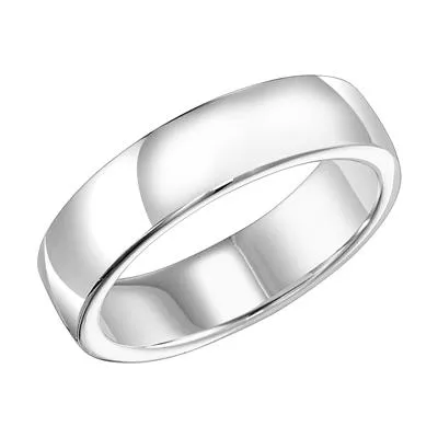 14k White Gold 4mm Plain Band, Size 10.0