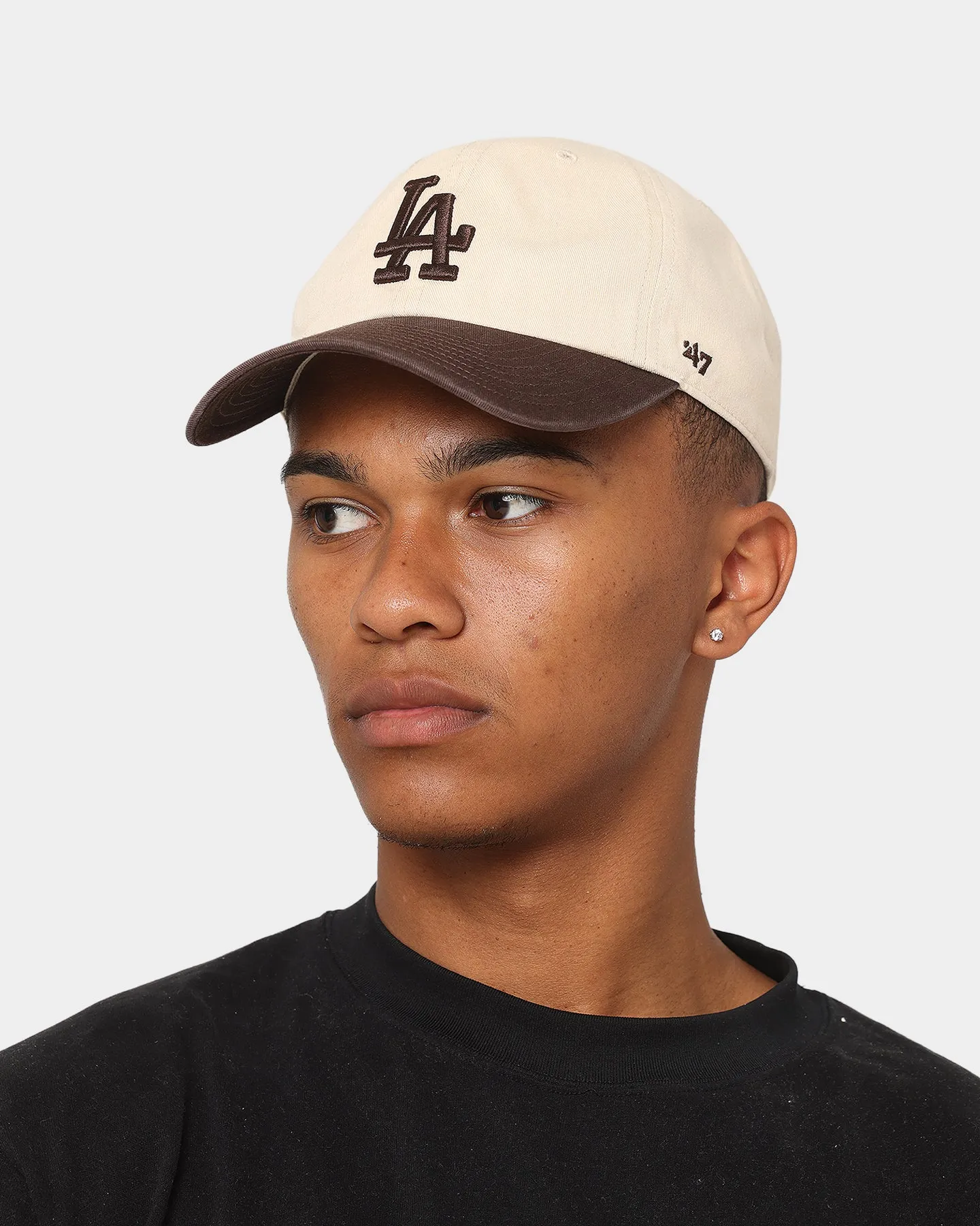 47 Brand Los Angeles Dodgers 'Cookies & Cream' Clean Up Strapback Natural/Brown