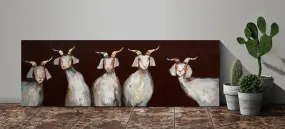 5 Goats Canvas Wall Art