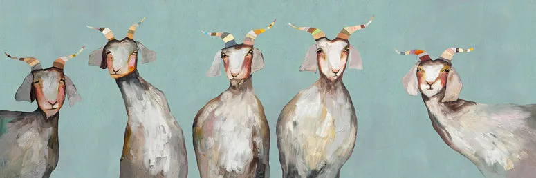 5 Goats Canvas Wall Art