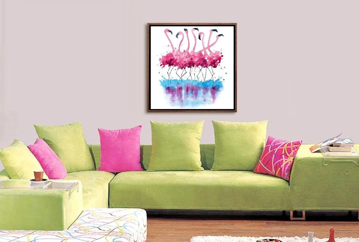 Abstract Flamingo | Abstract Wall Art Print