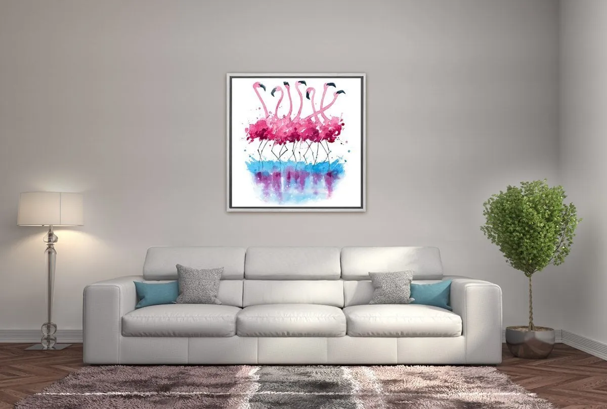 Abstract Flamingo | Abstract Wall Art Print