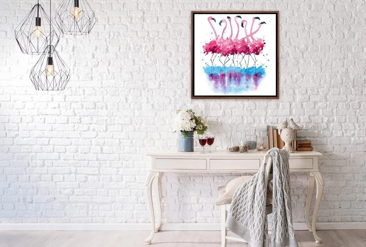 Abstract Flamingo | Abstract Wall Art Print