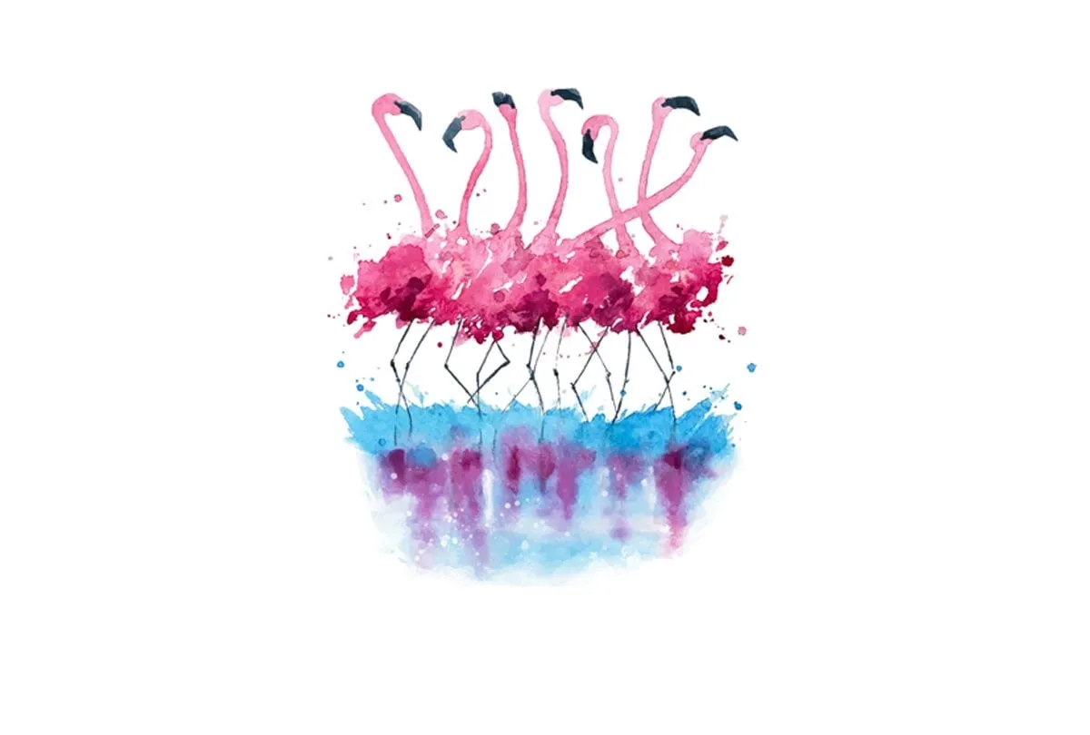 Abstract Flamingo | Abstract Wall Art Print