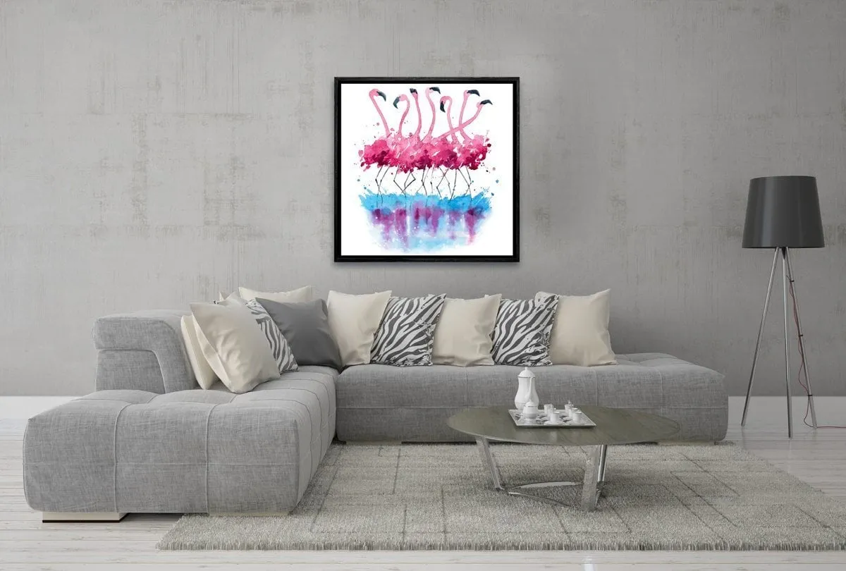 Abstract Flamingo | Abstract Wall Art Print