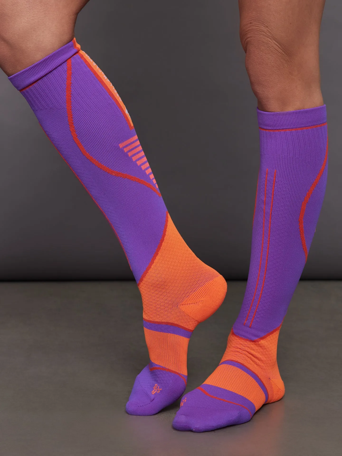 adidas by Stella McCartney High Socks - Shock Purple/Signal Orange Mel/Active Orange