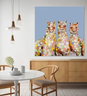 Alpaca Trio Canvas Wall Art