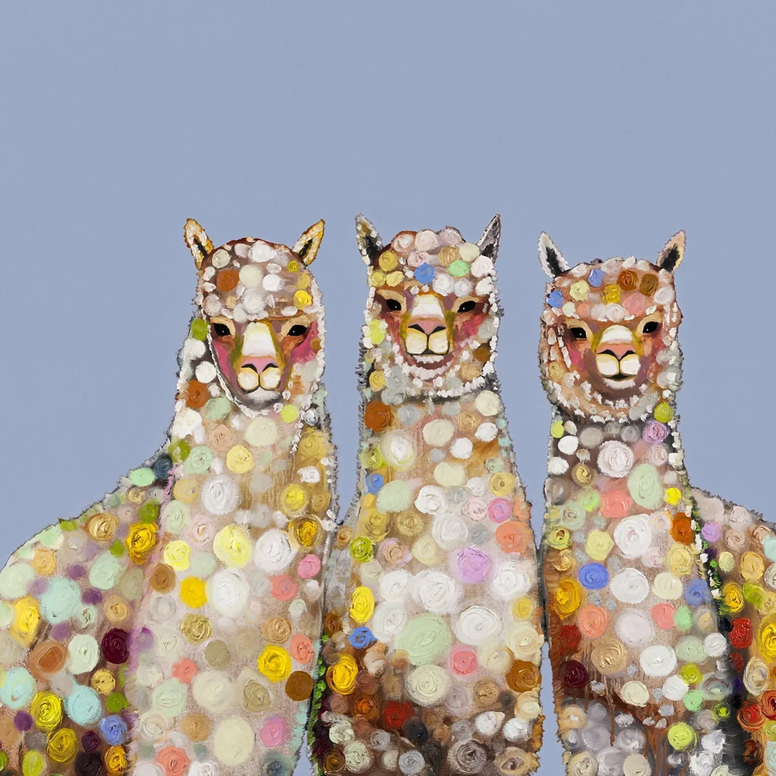 Alpaca Trio Canvas Wall Art