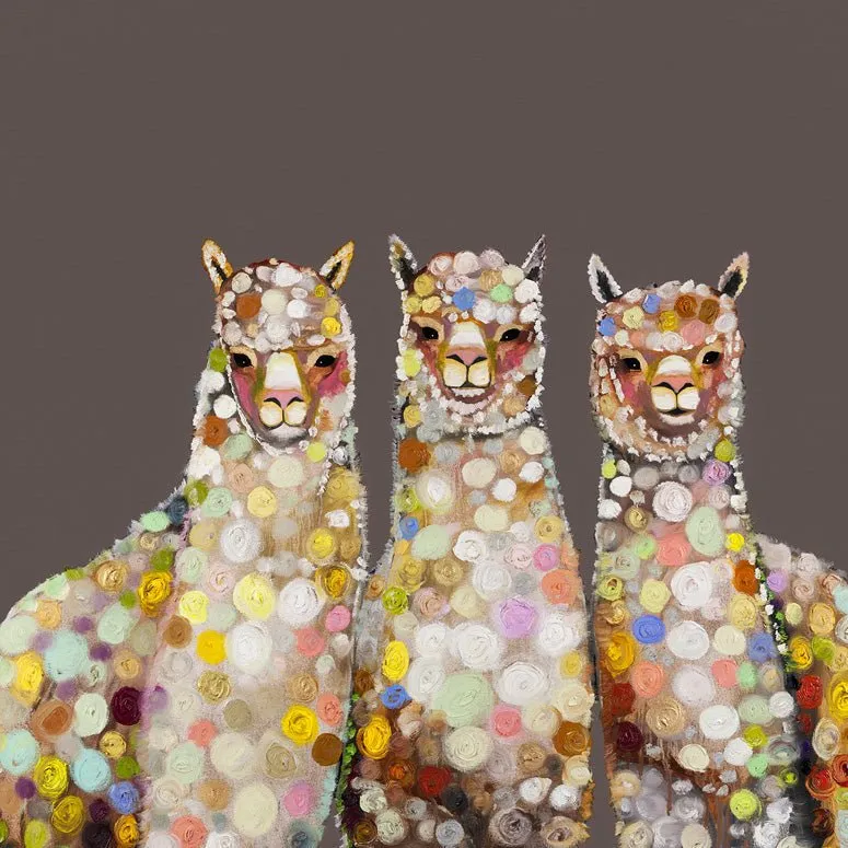 Alpaca Trio Canvas Wall Art