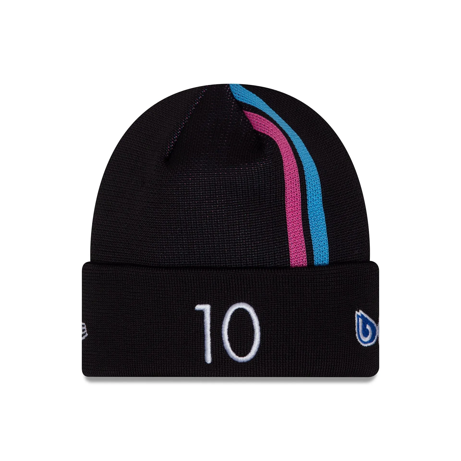 Alpine Racing Pierre Gasly Youth Black Stripe Cuff Knit Beanie Hat