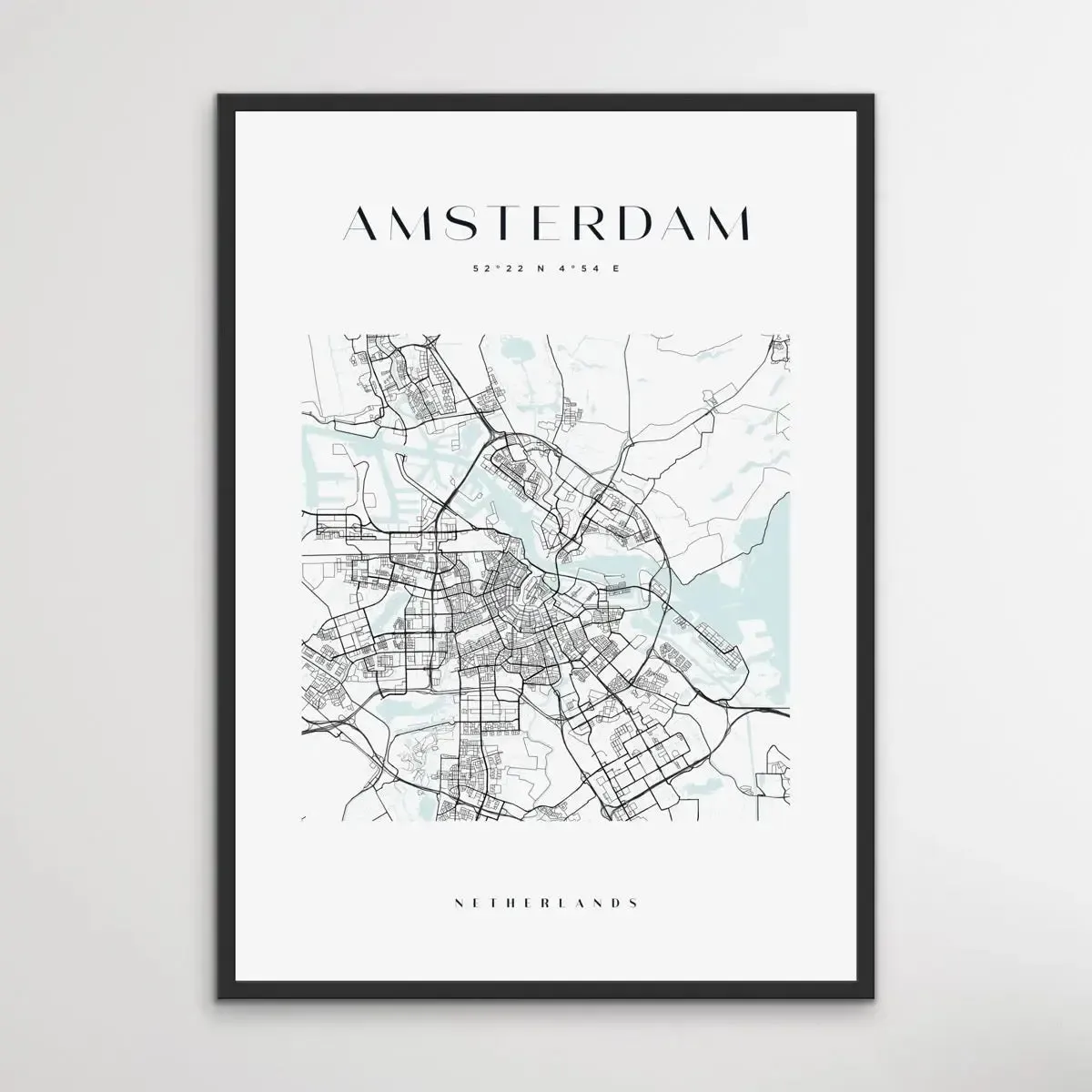 Amsterdam City Map - Heart, Square Or Round City Map