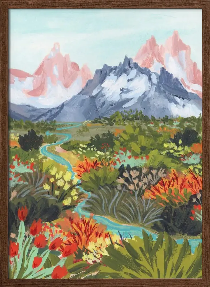 Autumn Mountains by Sarah Gesek - Colourful Landscape Print