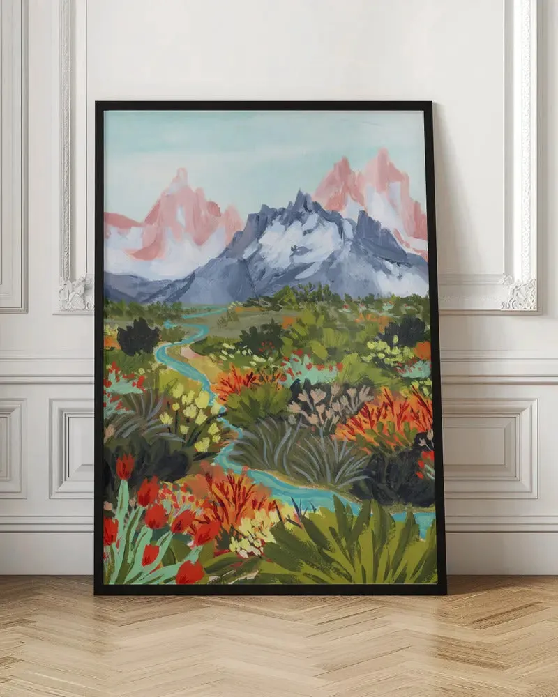 Autumn Mountains by Sarah Gesek - Colourful Landscape Print