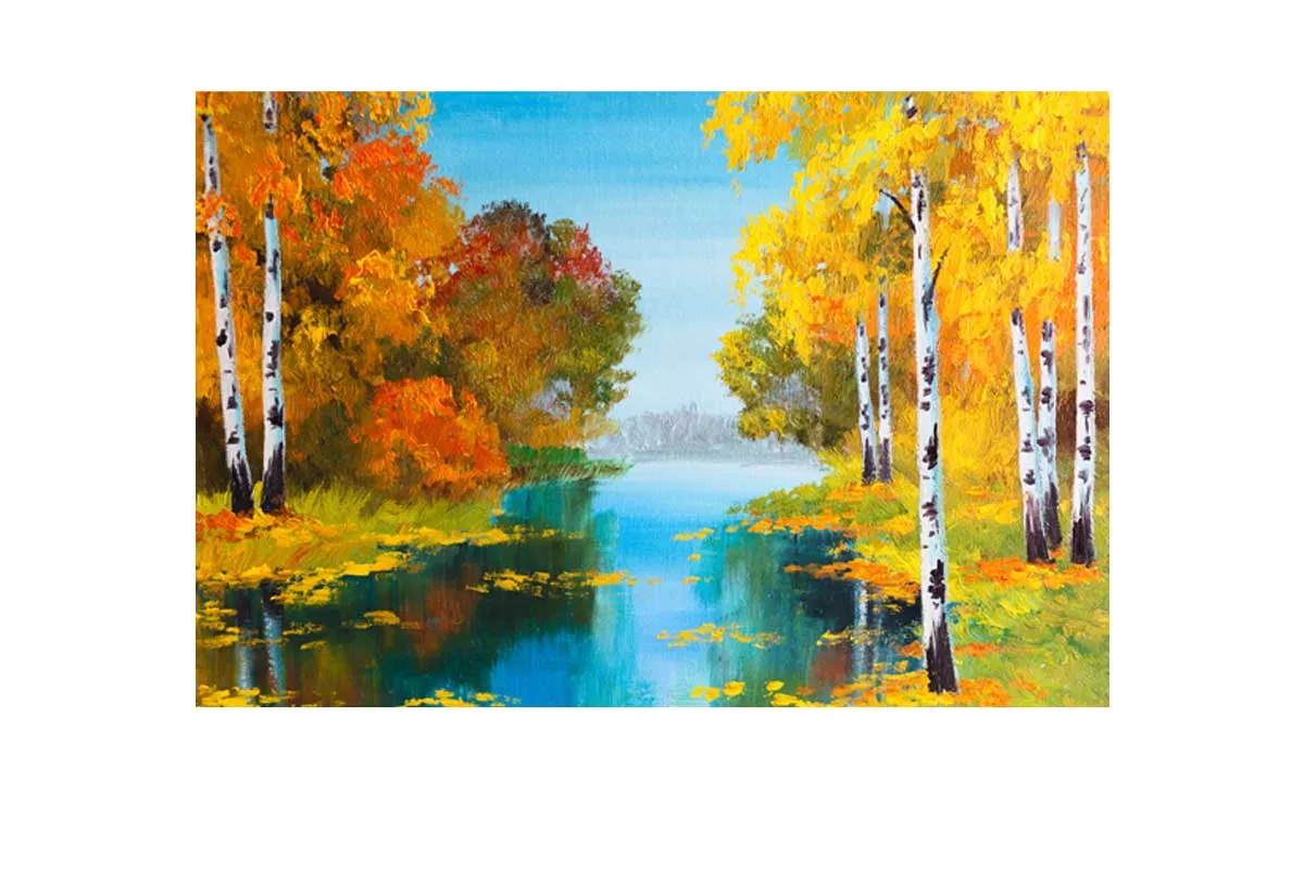 Autumn on the River | Landscape Wall Art Print