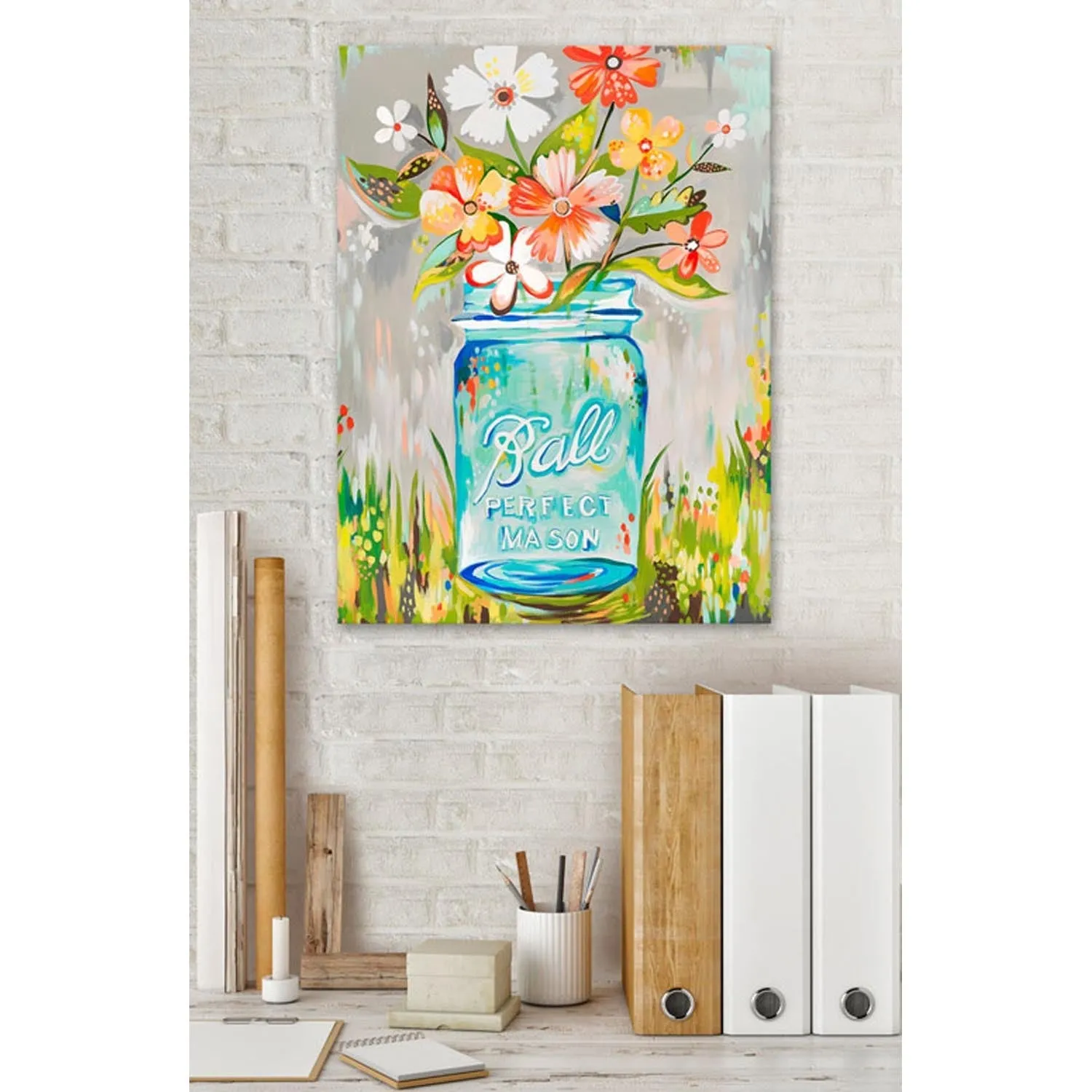 Ball Perfect Mason Jar Canvas Wall Art