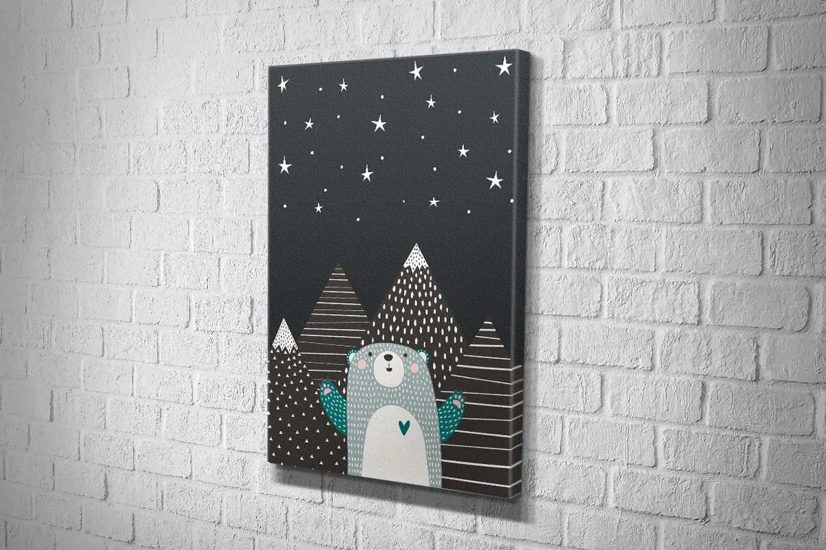 Bear Mountains | Scandinavian Kid's Wall Art Print