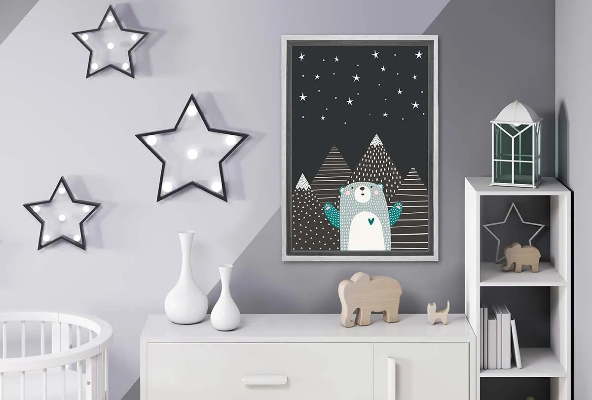 Bear Mountains | Scandinavian Kid's Wall Art Print