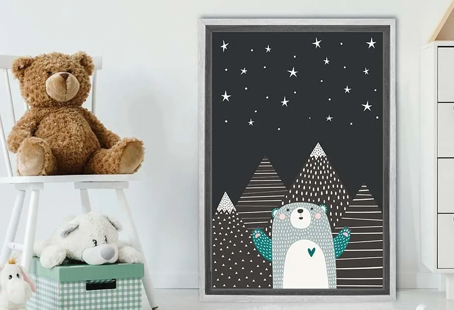 Bear Mountains | Scandinavian Kid's Wall Art Print