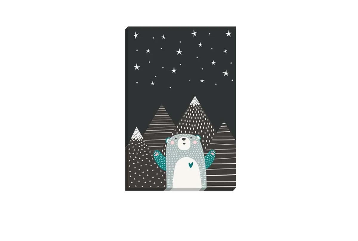 Bear Mountains | Scandinavian Kid's Wall Art Print