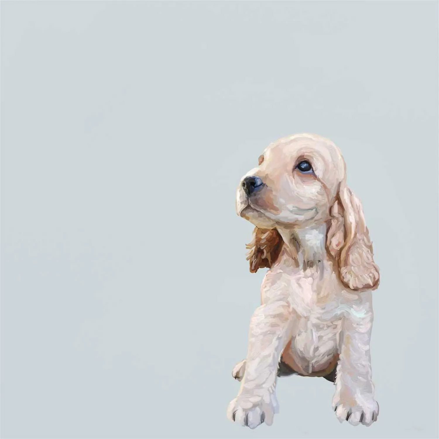 Best Friend - Blonde Cocker Spaniel Pup Canvas Wall Art