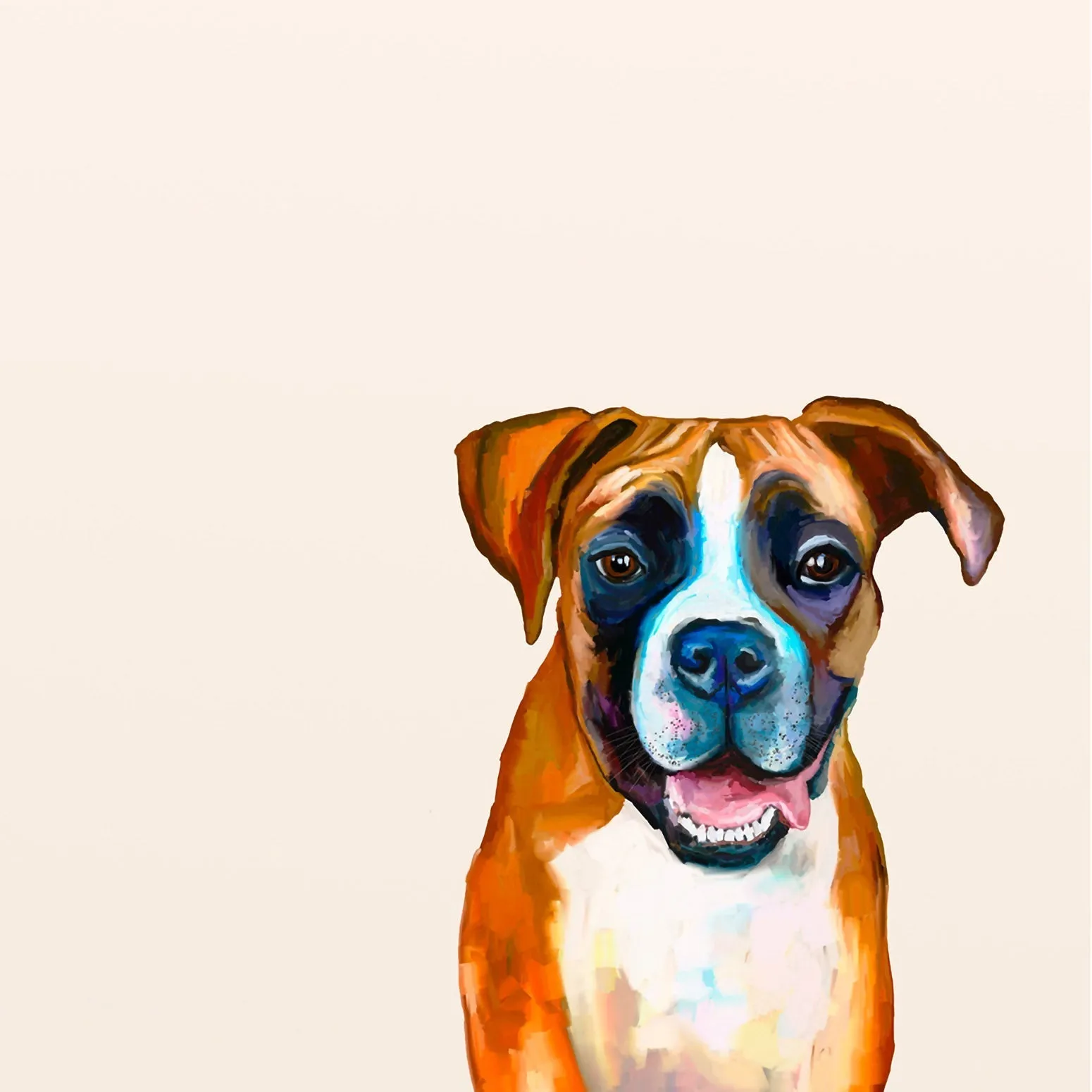 Best Friend - Boxer Canvas Wall Art