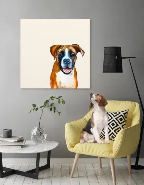 Best Friend - Boxer Canvas Wall Art