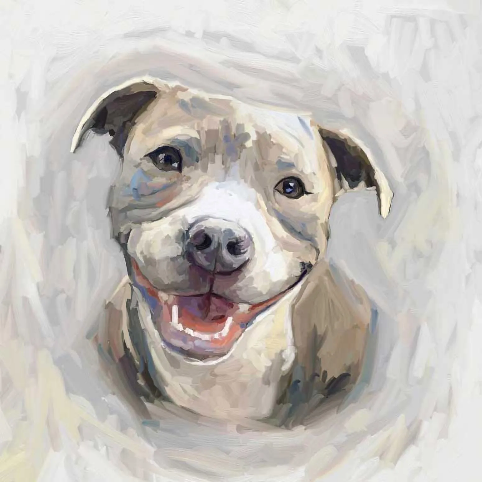 Best Friend - Pit Bull 3 Canvas Wall Art