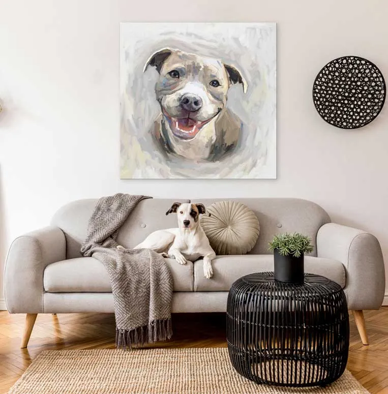 Best Friend - Pit Bull 3 Canvas Wall Art