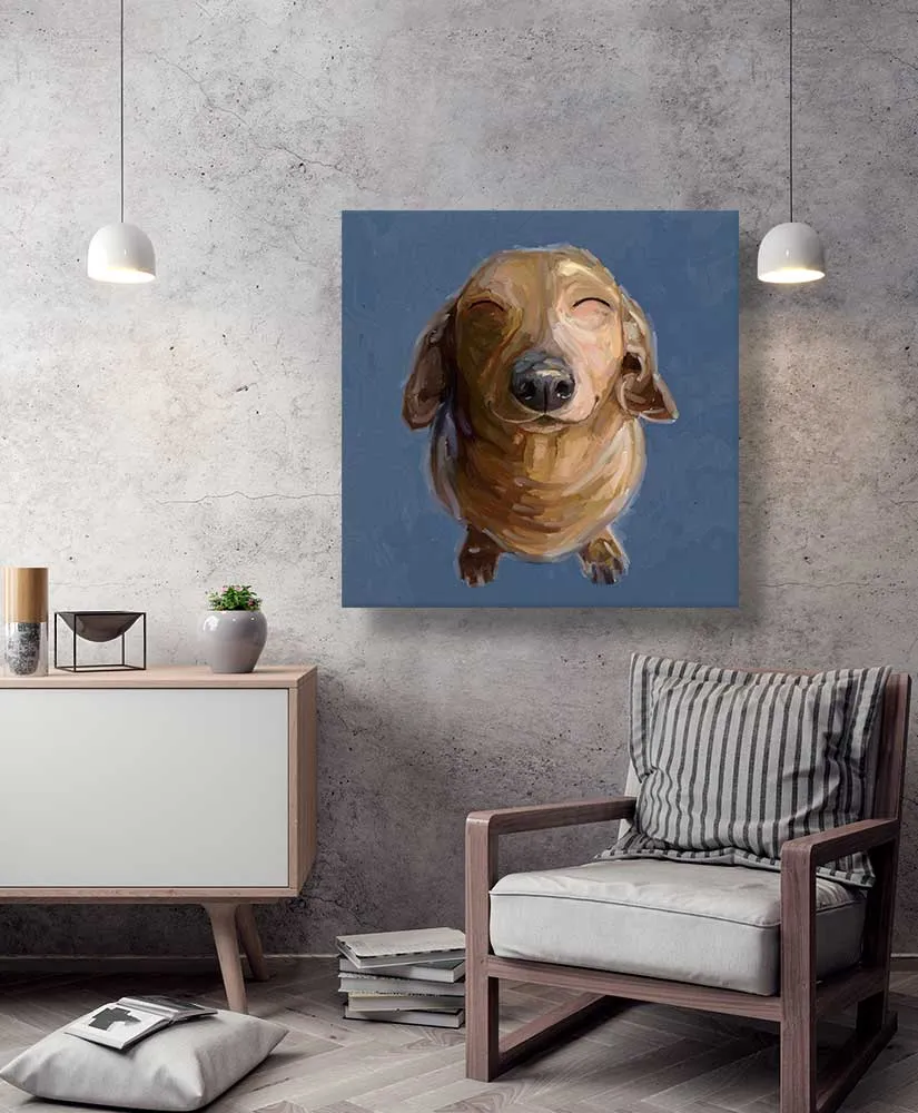 Best Friend - Sunbathing Doxie Canvas Wall Art