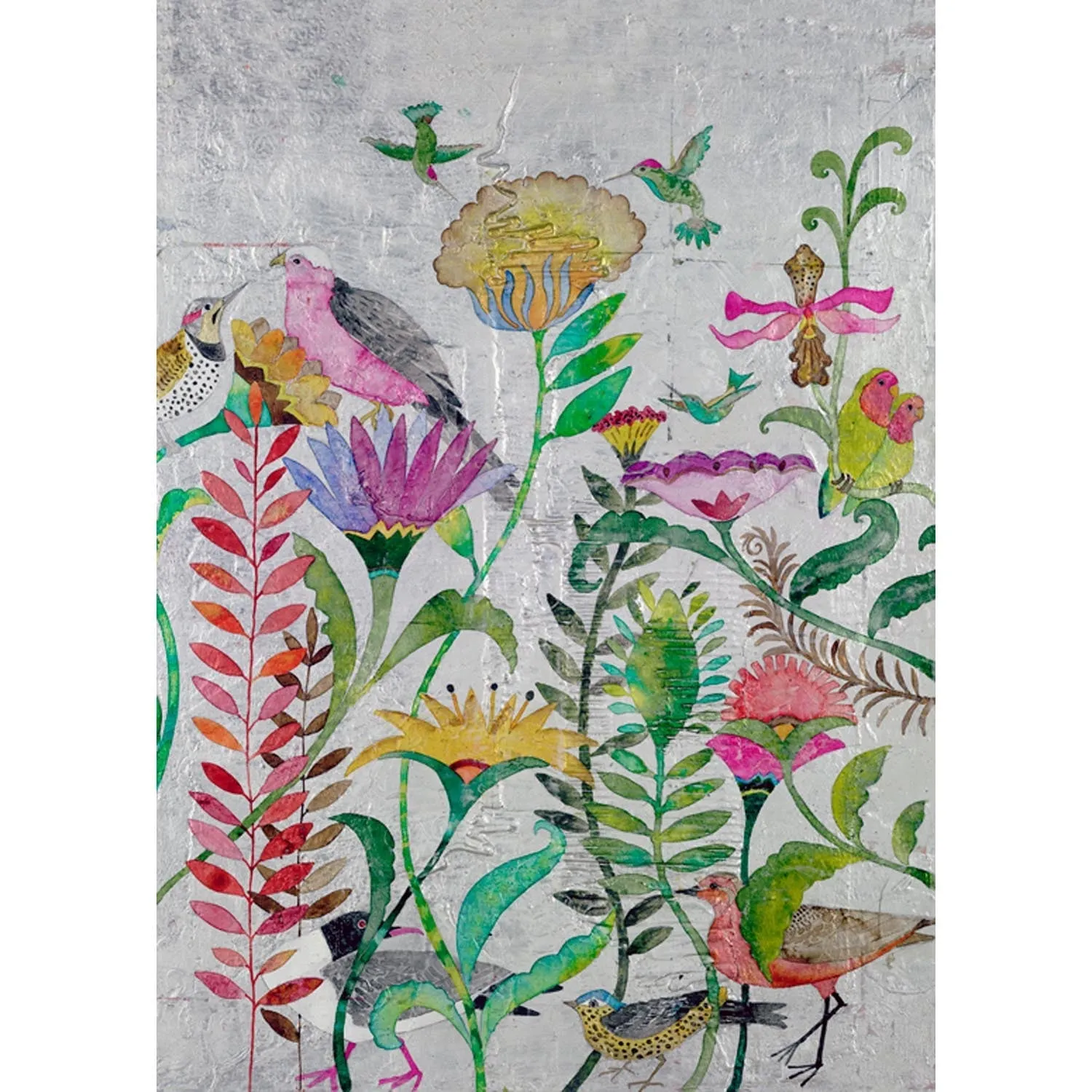 Birds In My Garden Canvas Wall Art