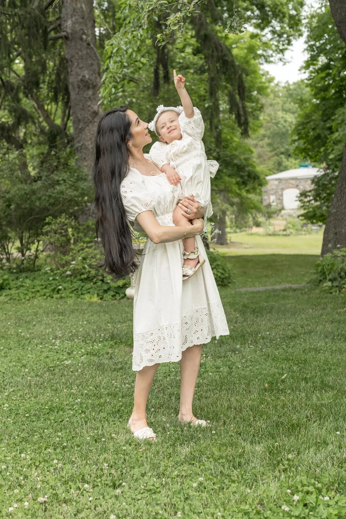 Blanca White Cotton Mom Dress