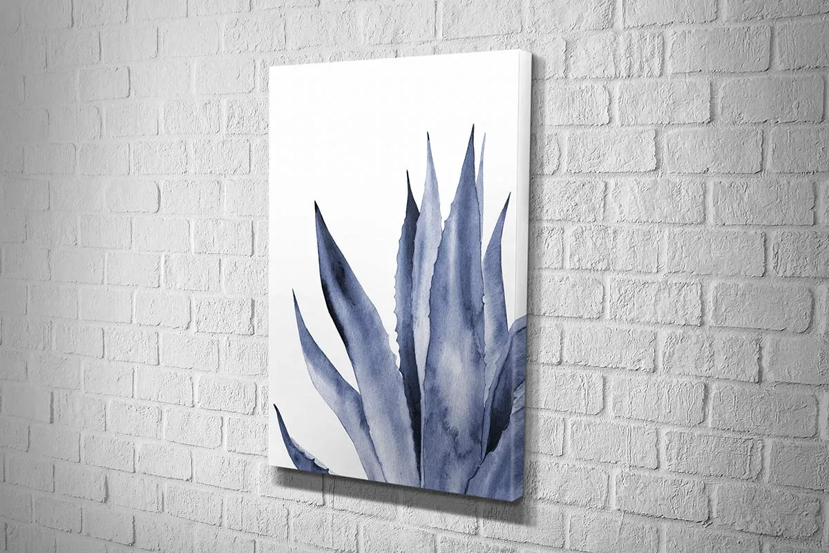 Blue Agave Leaves | Hamptons Canvas Wall Art Print