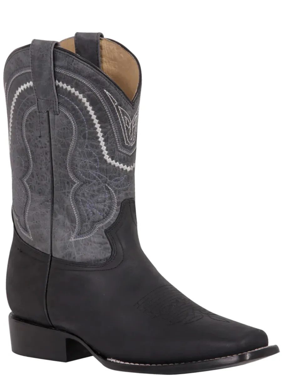 Botas Vaqueras Rodeo Clasicas de Piel Genuina para Hombre 'El General' - ID: 42998