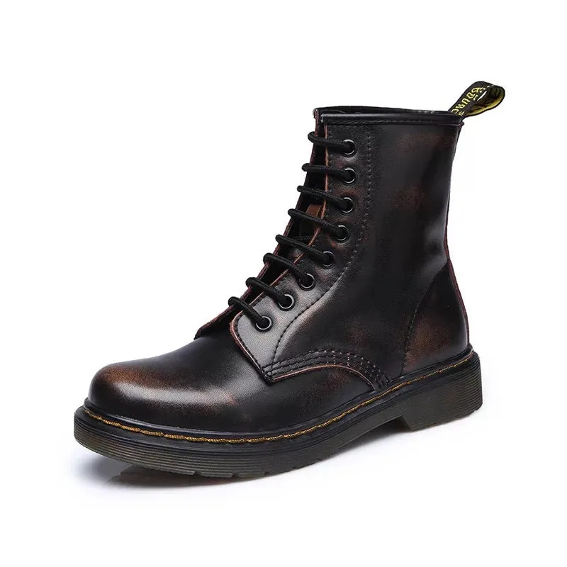 British High Quality Leather Lovers Martin Boots