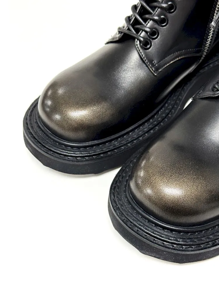 Bronze Polished Martin Boots【s0000006651】