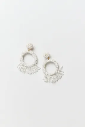 Chantal Earrings in White