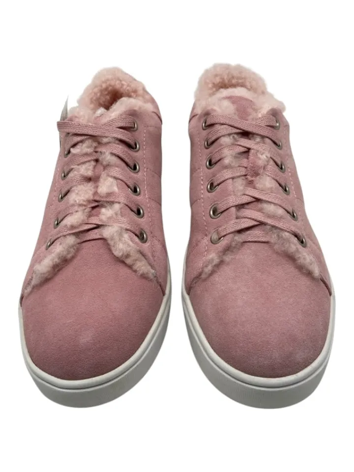 Cloud Nine Shoe Size 7 Pink Suede & Shearling Laces Low Top Sneakers