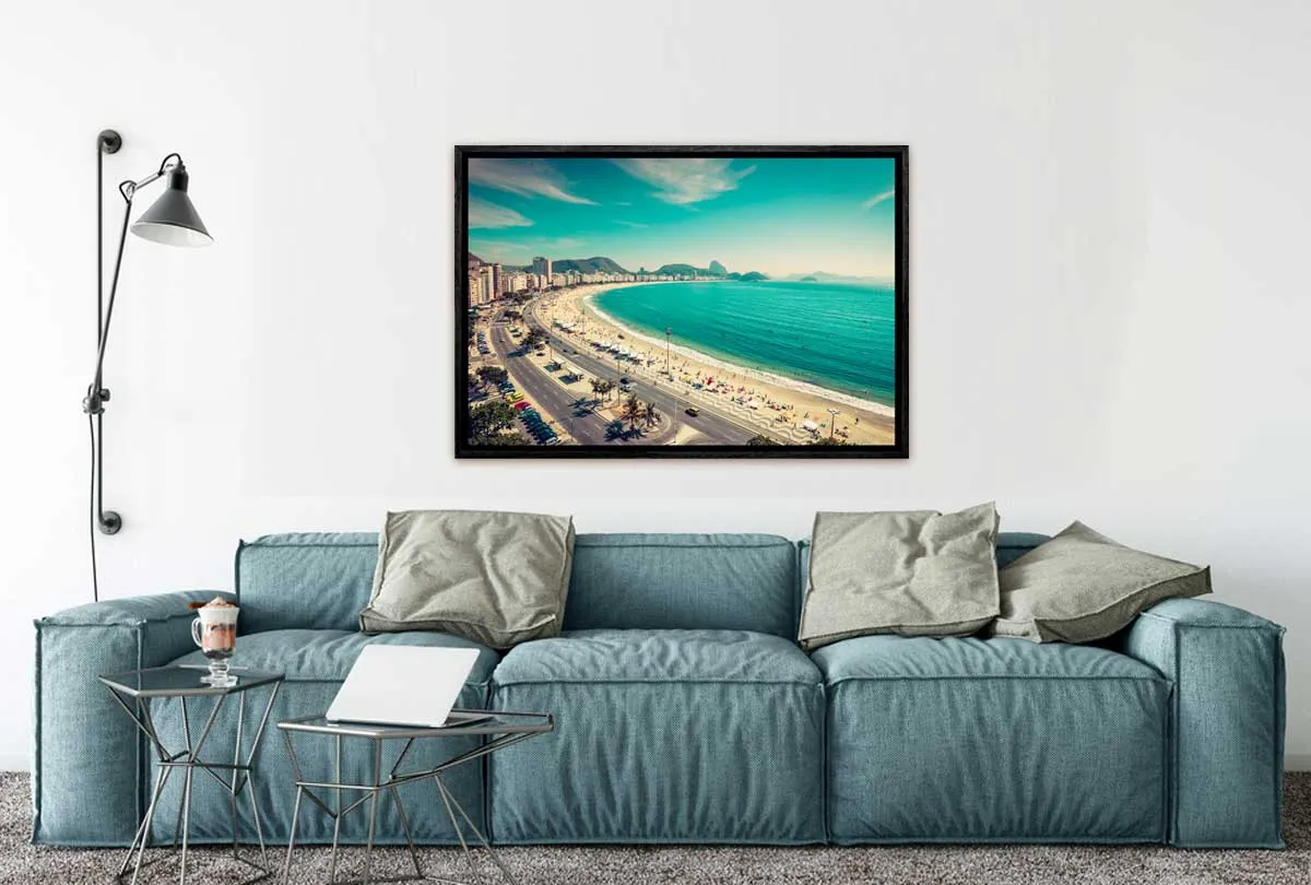 Copacabana Beachfront, Rio | Canvas Wall Art Print