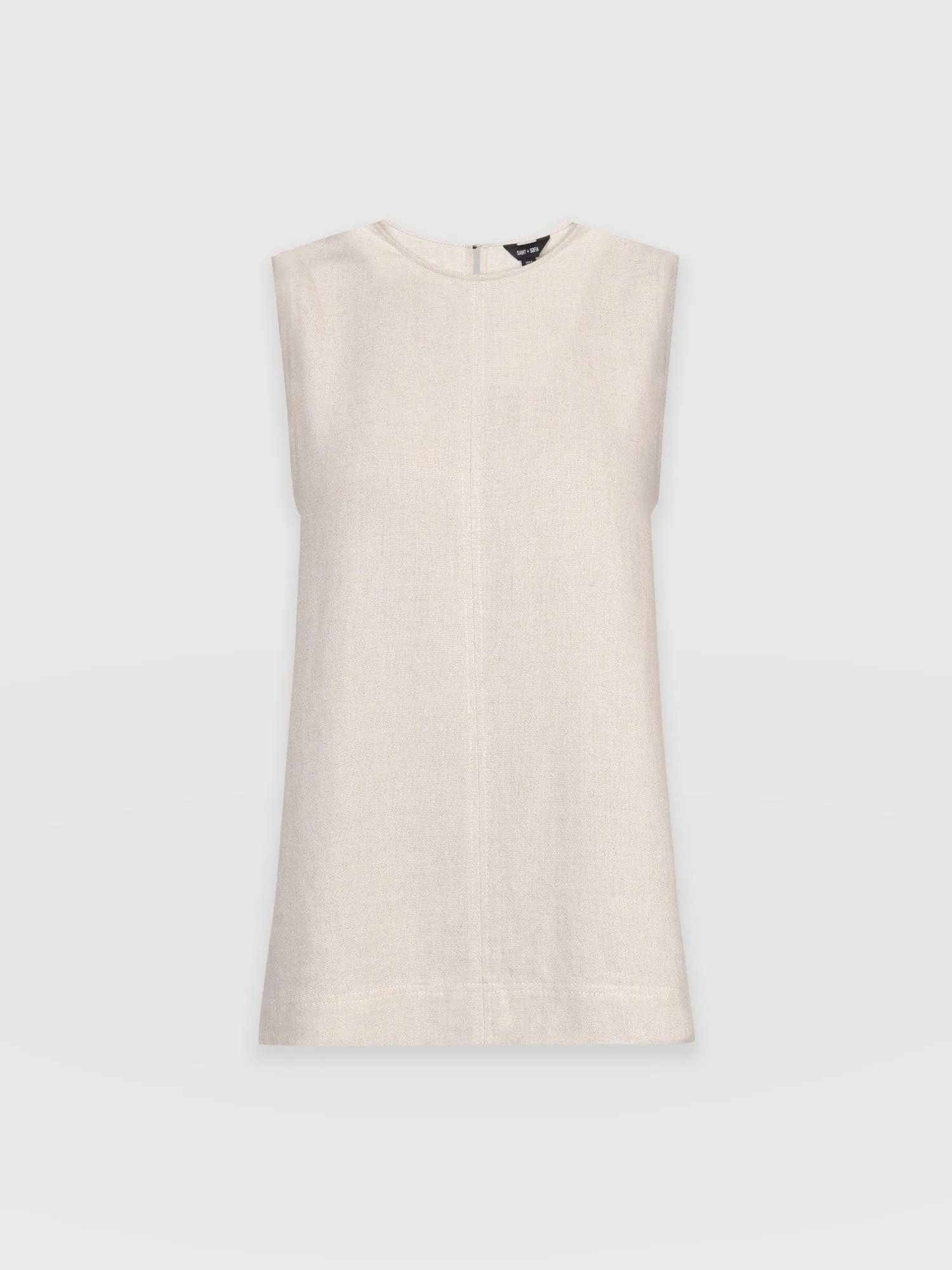 Corinne Linen Tunic - Oatmeal