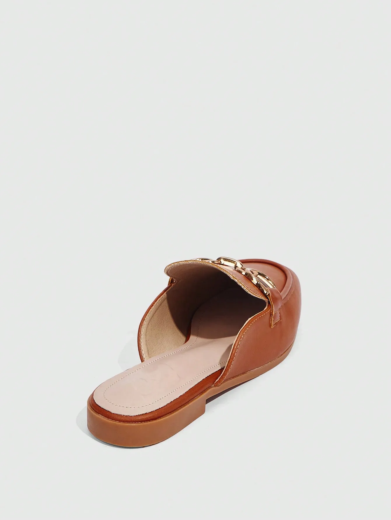 CUCCOO BIZCHIC Women's Brown Flat Mules, Suitable For Commuting