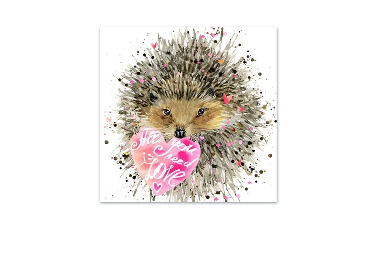 Cute Porcupine | Kids Canvas Wall Art Print