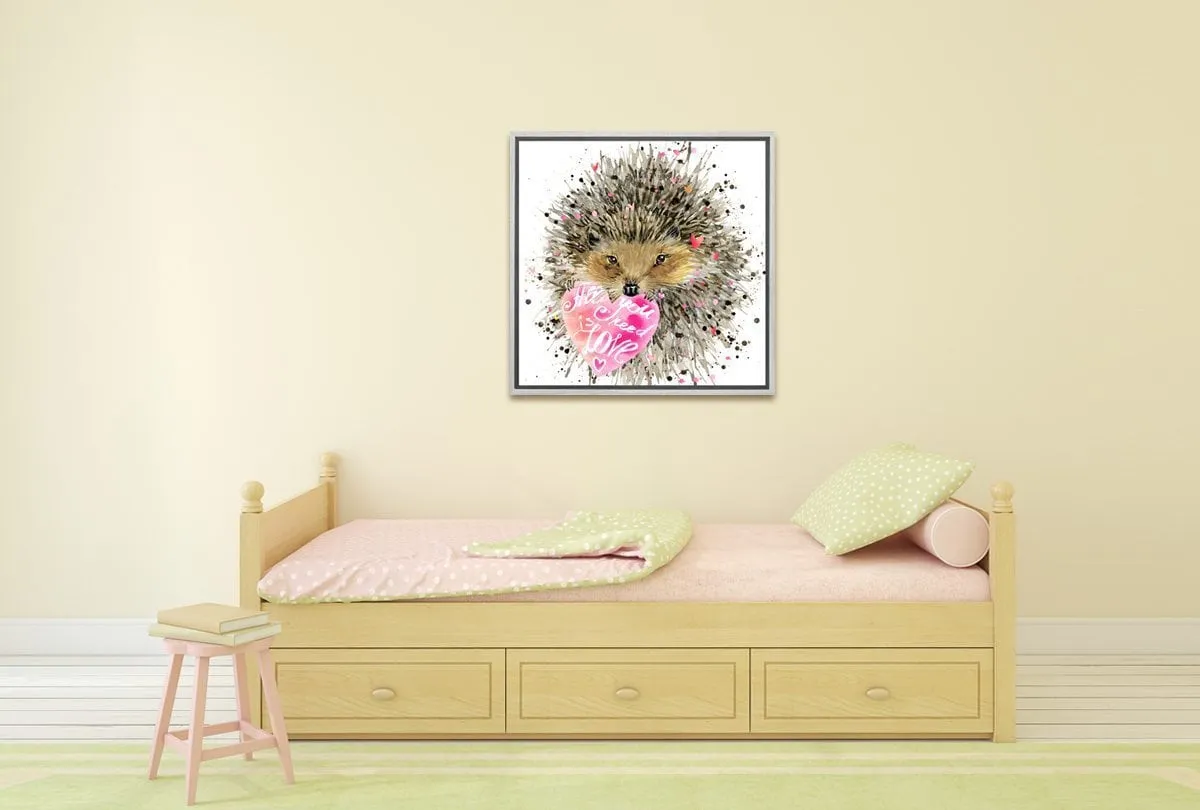 Cute Porcupine | Kids Canvas Wall Art Print