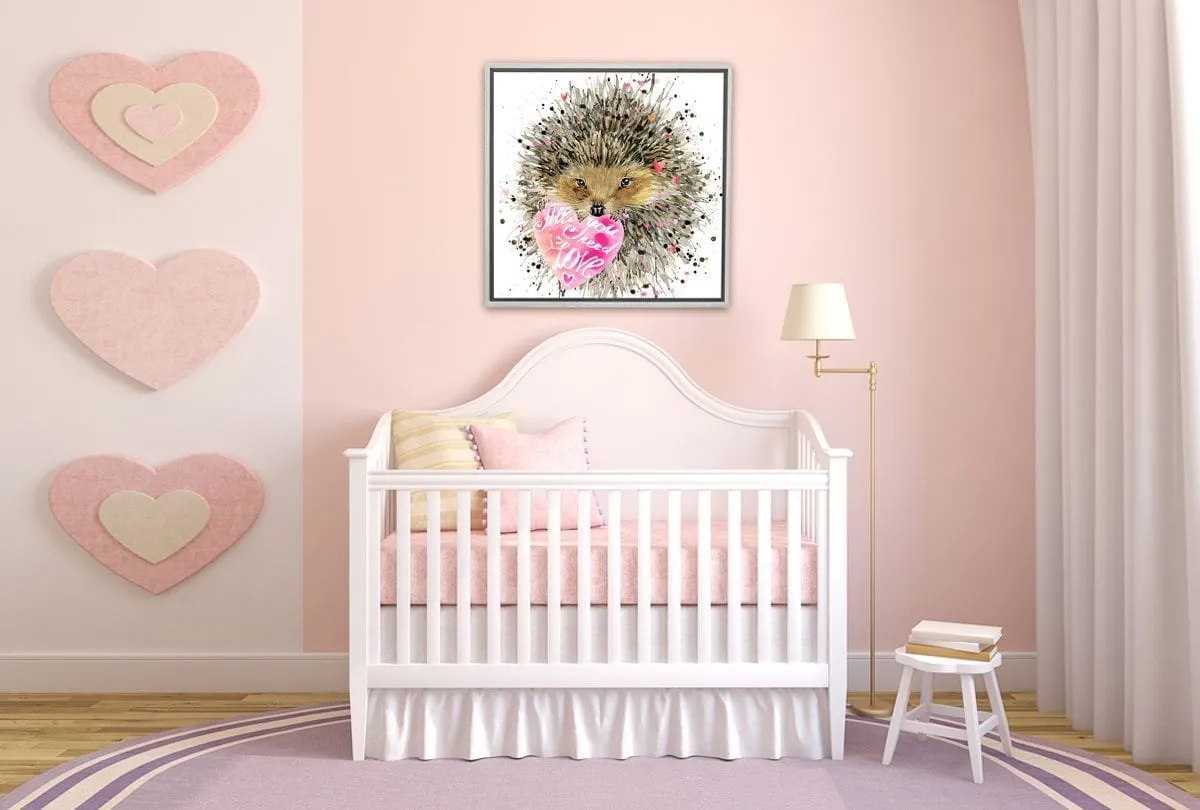 Cute Porcupine | Kids Canvas Wall Art Print