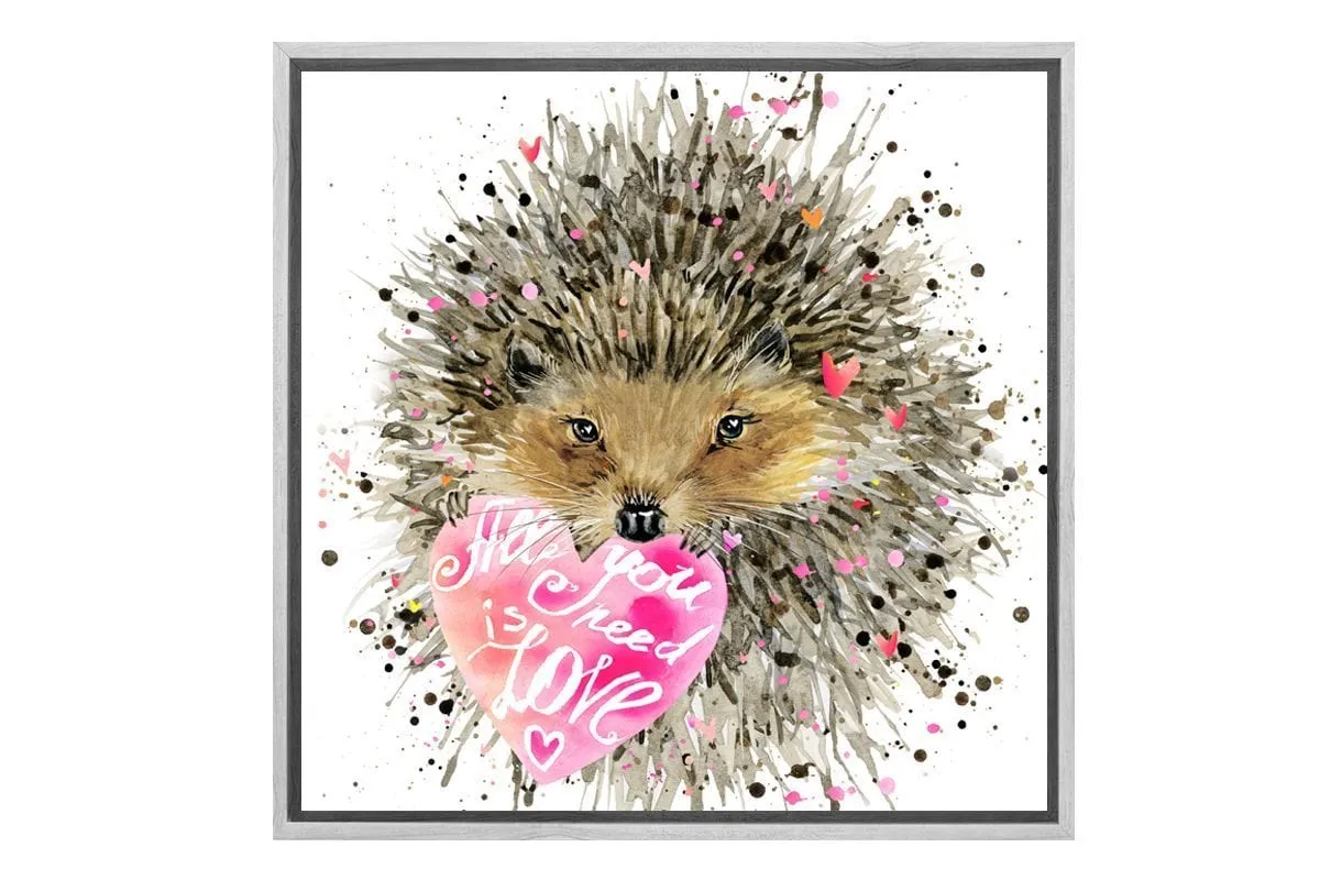 Cute Porcupine | Kids Canvas Wall Art Print