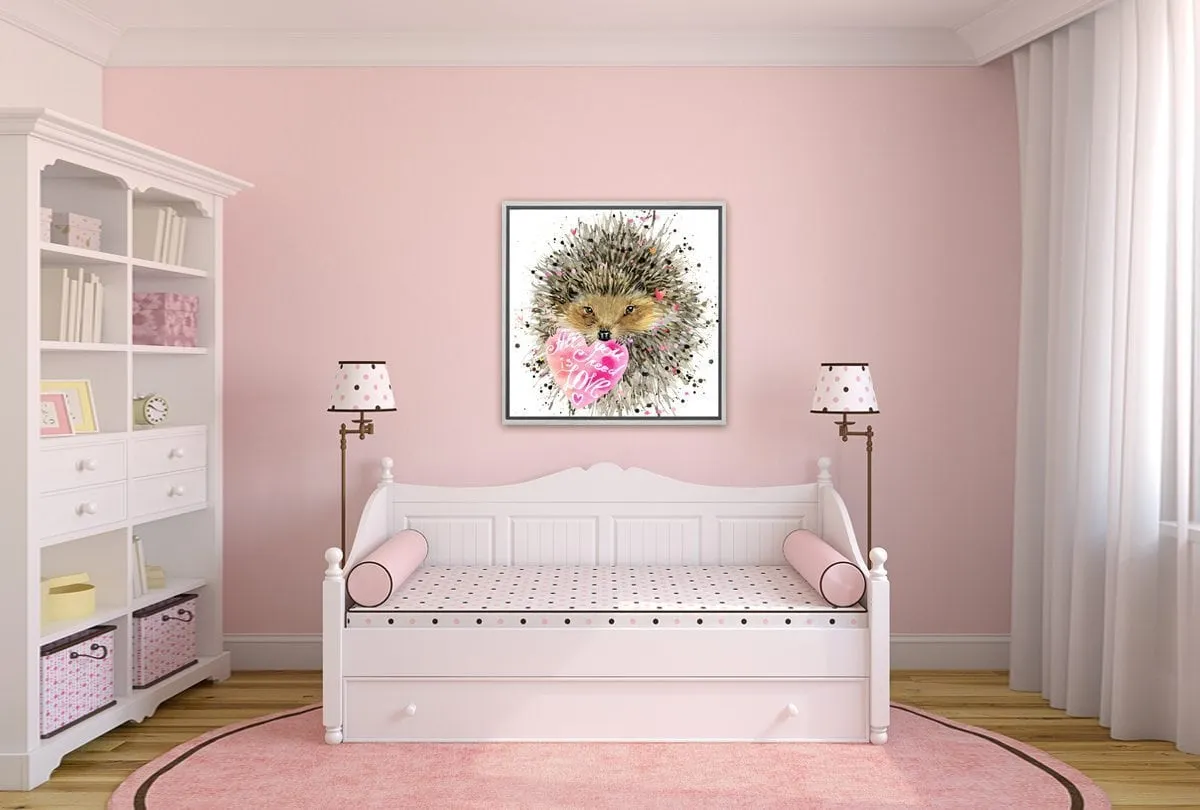 Cute Porcupine | Kids Canvas Wall Art Print