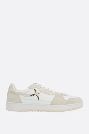 Dice Lo Bee Bird smooth leather and suede sneakers