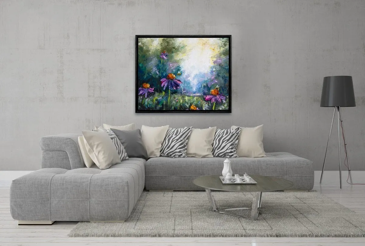 Flowers & Bees | Canvas Art Print