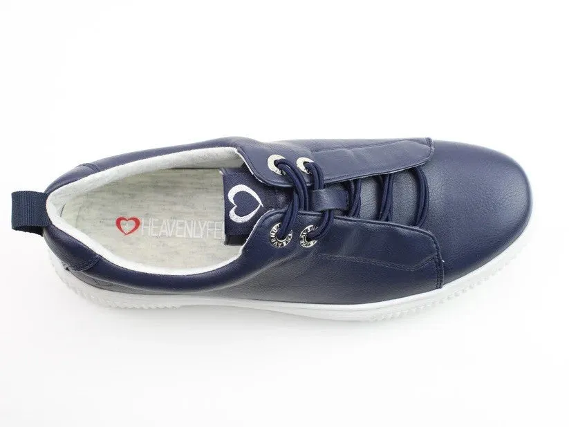 Heavenly Feet Ladies Petal Memory Foam Comfort Litesole Shoe-NAVY