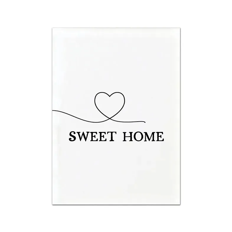 Home Sweet Home Black White Quotes Posters Wall Art Fine Art Canvas Prints Minimalist Nordic Pictures For Simple Living Room Decor