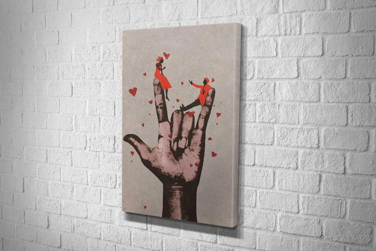 I Love You Hand Sign | Canvas Wall Art Print